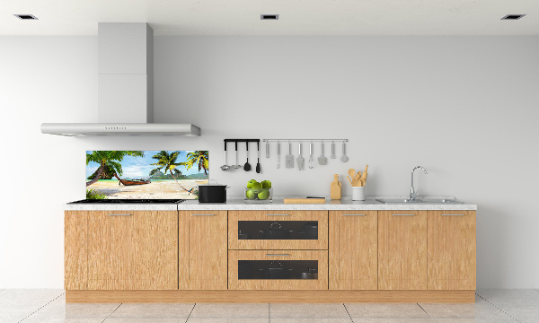 Spatplaat keuken Palmbomen op het strand