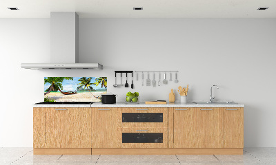 Spatplaat keuken Palmbomen op het strand