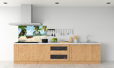 Spatplaat keuken Palmbomen op het strand