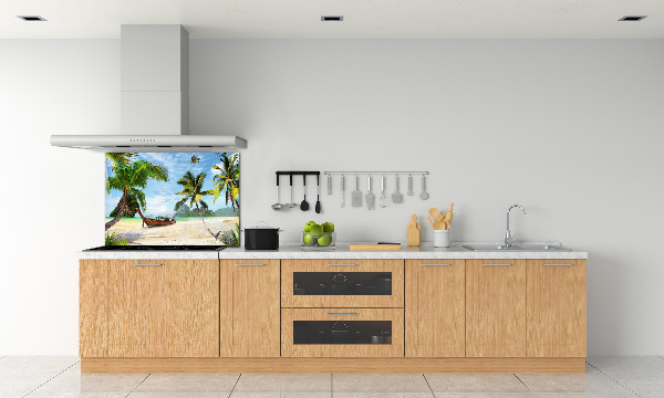 Spatplaat keuken Palmbomen op het strand