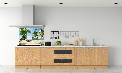 Spatplaat keuken Palmbomen op het strand