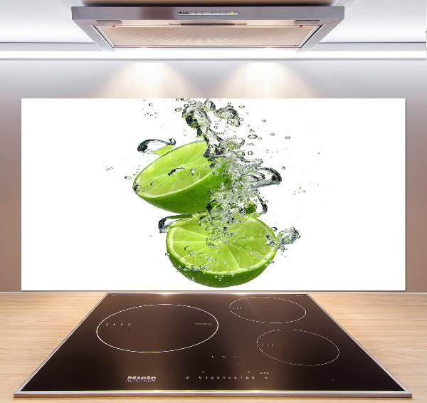 Glazen achterwand keuken Kalk onder water