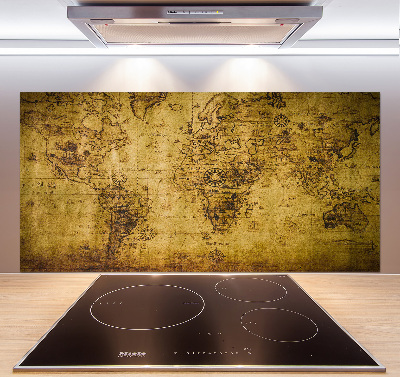 Achterwand keuken Oude wereldkaart