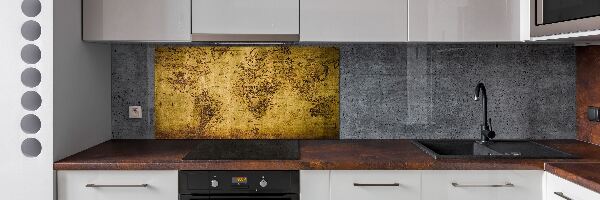 Achterwand keuken Oude wereldkaart