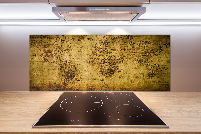 Achterwand keuken Oude wereldkaart