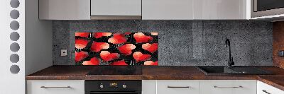 Glazen achterwand keuken Geometrische harten