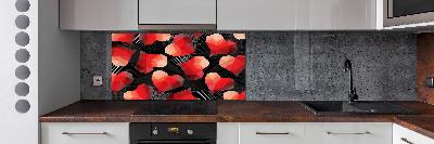 Glazen achterwand keuken Geometrische harten