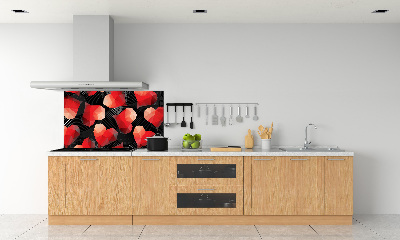 Glazen achterwand keuken Geometrische harten