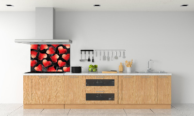 Glazen achterwand keuken Geometrische harten