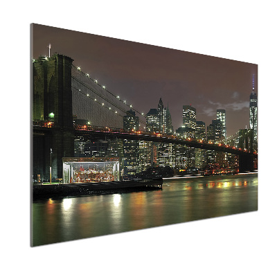 Achterwand keuken New York 's nachts