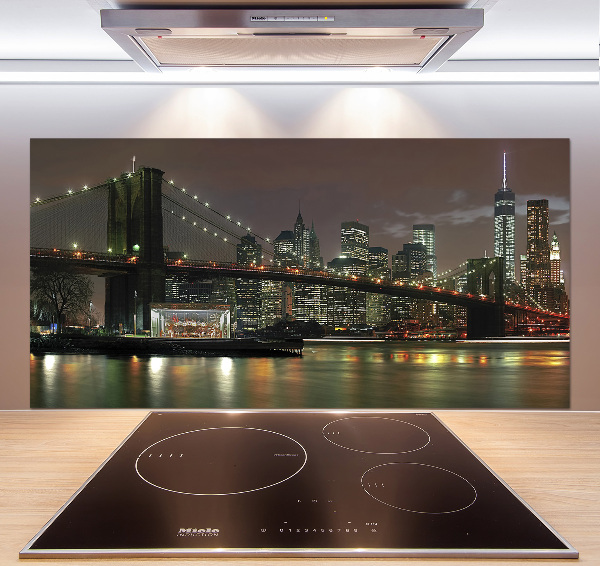 Achterwand keuken New York 's nachts