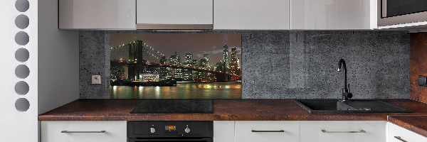 Achterwand keuken New York 's nachts