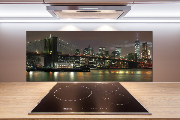 Achterwand keuken New York 's nachts