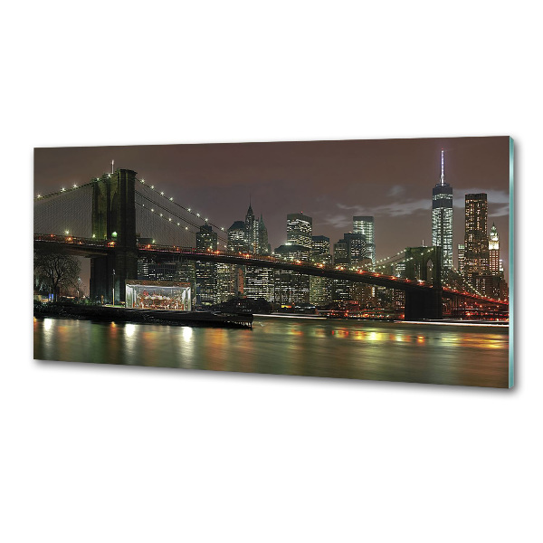 Achterwand keuken New York 's nachts