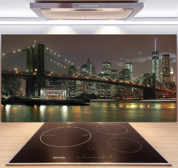 Achterwand keuken New York 's nachts