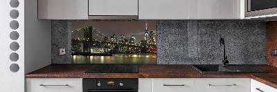 Achterwand keuken New York 's nachts