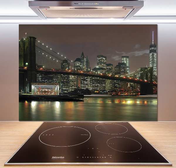 Achterwand keuken New York 's nachts