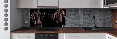 Glazen achterwand keuken Spieropbouw