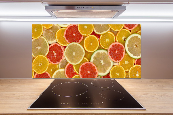 Spatscherm keuken Citrusvruchten