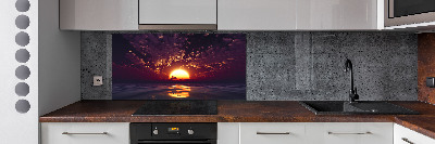 Glazen achterwand keuken Zonsondergang