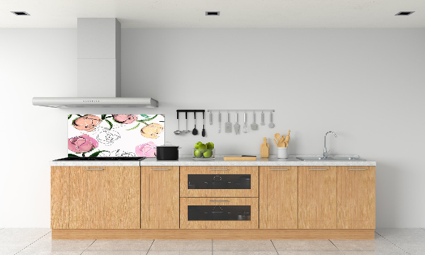 Achterwand keuken Pioenrozenknoppen