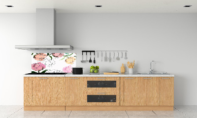 Achterwand keuken Pioenrozenknoppen