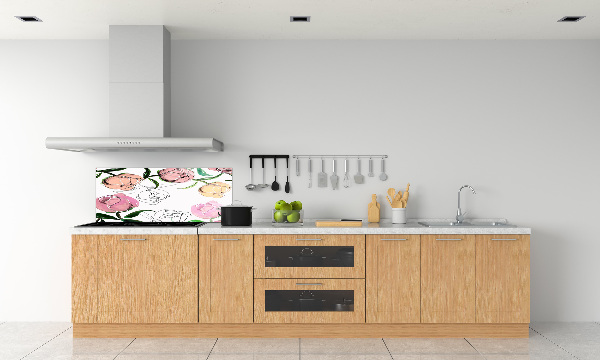 Achterwand keuken Pioenrozenknoppen