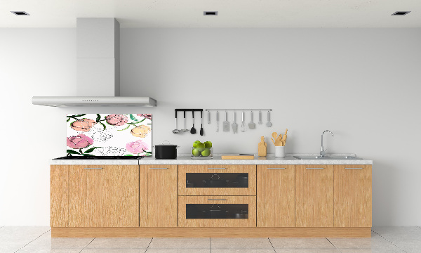 Achterwand keuken Pioenrozenknoppen