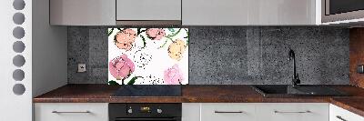 Achterwand keuken Pioenrozenknoppen