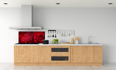 Keuken achterwand Rode rozenhart