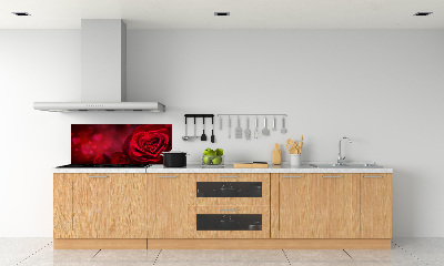 Keuken achterwand Rode rozenhart