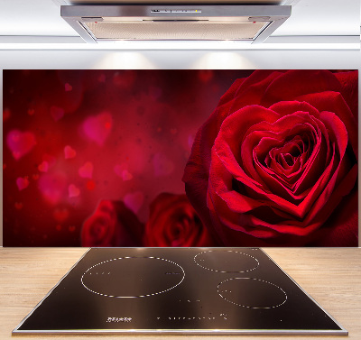 Keuken achterwand Rode rozenhart