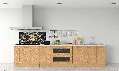Glazen achterwand keuken Paardenbloemen