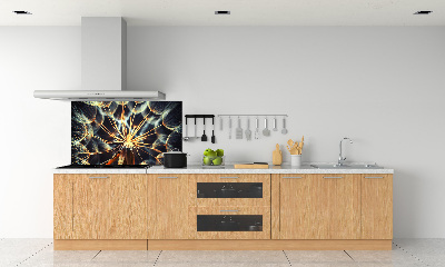 Glazen achterwand keuken Paardenbloemen