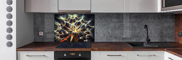 Glazen achterwand keuken Paardenbloemen