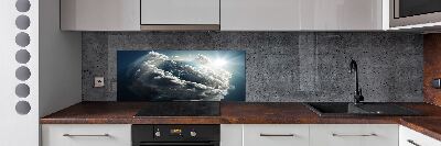 Achterwand keuken Planeet Aarde