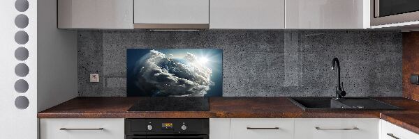 Achterwand keuken Planeet Aarde