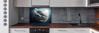 Achterwand keuken Planeet Aarde