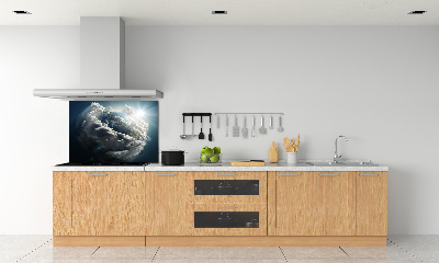 Achterwand keuken Planeet Aarde