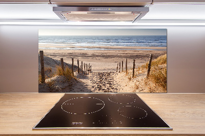 Spatscherm keuken duinen aan zee