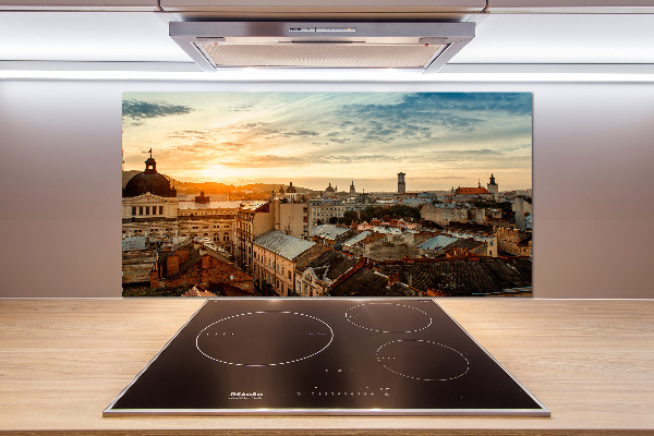 Glazen achterwand keuken Zonsopgang Lviv