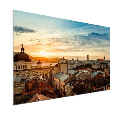 Glazen achterwand keuken Zonsopgang Lviv