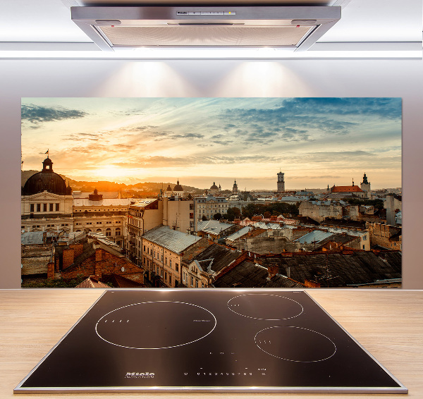 Glazen achterwand keuken Zonsopgang Lviv
