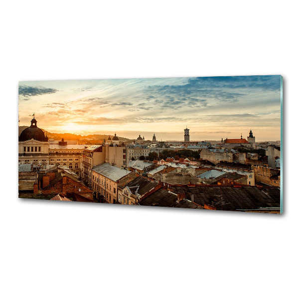 Glazen achterwand keuken Zonsopgang Lviv