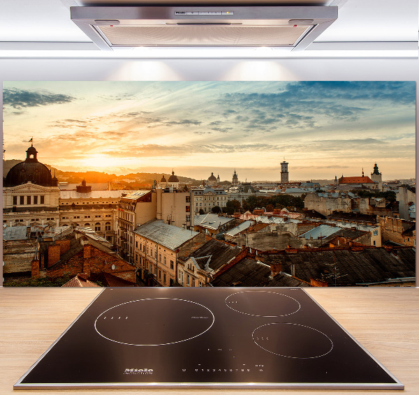 Glazen achterwand keuken Zonsopgang Lviv