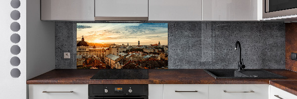 Glazen achterwand keuken Zonsopgang Lviv