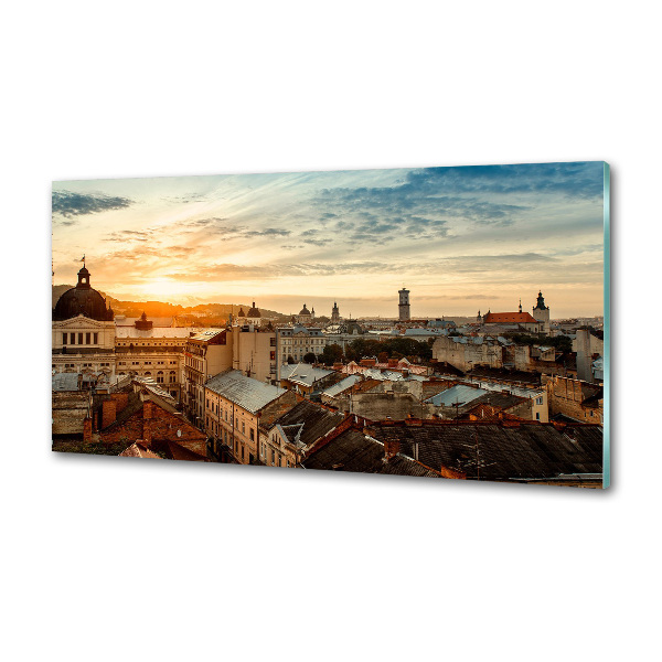 Glazen achterwand keuken Zonsopgang Lviv