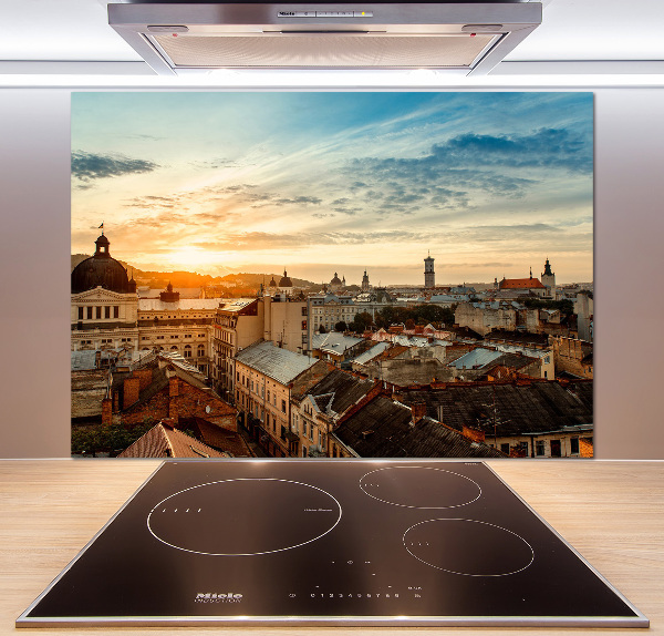 Glazen achterwand keuken Zonsopgang Lviv