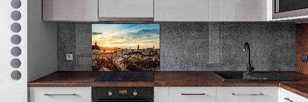 Glazen achterwand keuken Zonsopgang Lviv