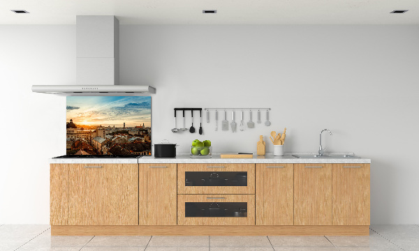 Glazen achterwand keuken Zonsopgang Lviv